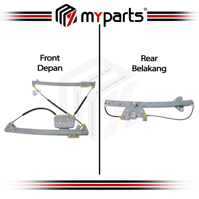 Door Window Regulator FRONT OR REAR (Electric No Motor)