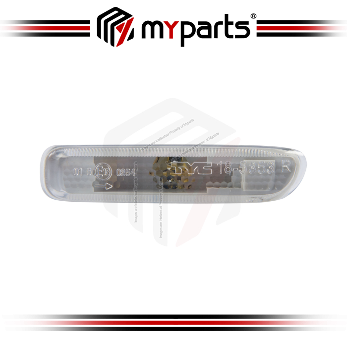 TYC BMW 3 Series E46 4 Door Sedan 1998~2001 Guard Flasher Side Turn indicator Fender Lamp (Clear) | RH Right Hand (Driver Side)