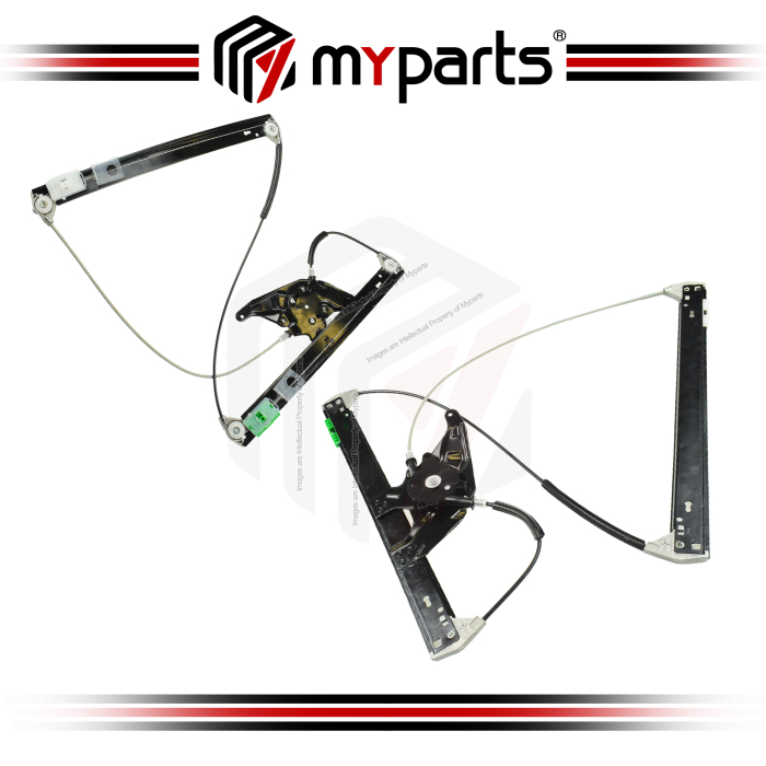 Myparts Fits Audi A6 Sedan C5 Series 1997~2004 | FRONT Electric Door Window Regulator (Without Motor) | Pair LH LHS Left Hand + RH RHS Right Hand