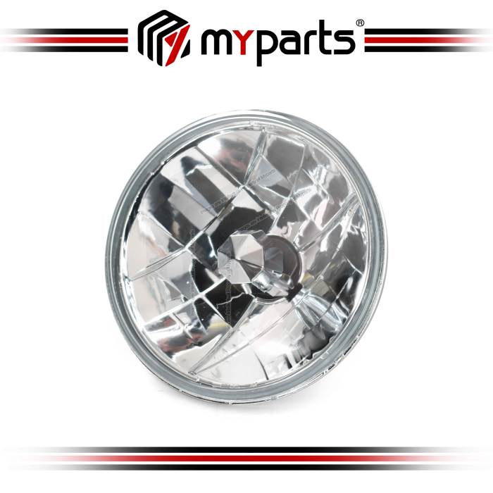 TYC Fits Rodeo Pajero Patrol Hiace Hilux Landcruiser | 7 Inch (178mm) Round Universal Semi Seal Beam Head Light Front Lamp Crystal Clear X 1 | LH = RH