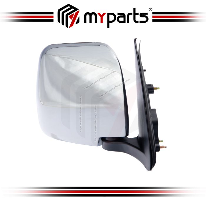 Myparts Fits Toyota Hiace Van KDH200 2005~2014 Manual Side Door Mirror (Chrome) | RH RHS Right Hand (Driver Side)