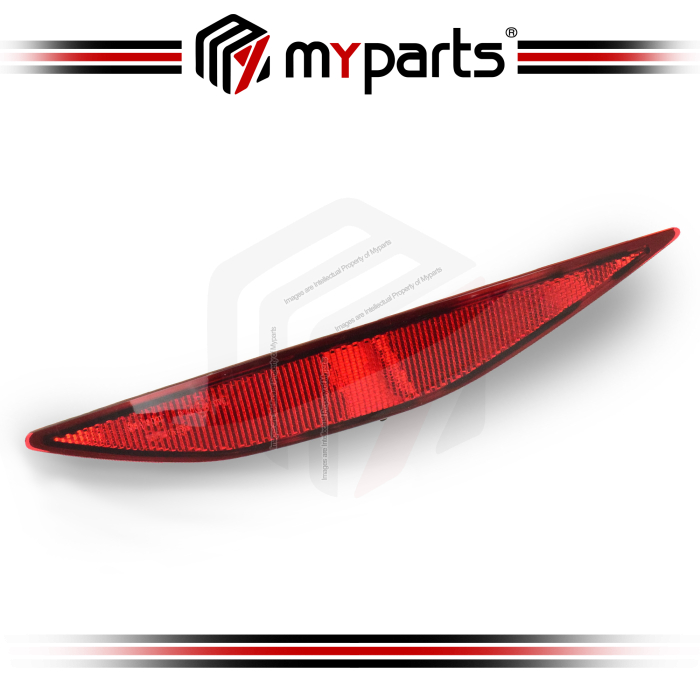 TYC Fits Volkswagen VW Golf MK7 2013~2017 5 Door Hatch Standard / GTI | Rear Bumper Bar Reflex Reflector (Fresh Red Lens) | LH Left Hand