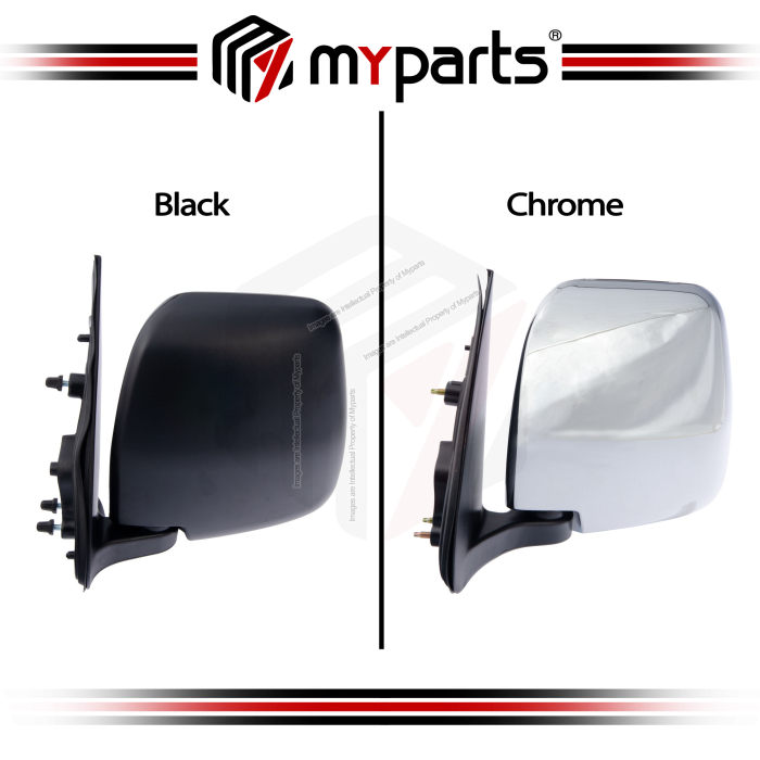 Myparts Fits Toyota Hiace Van KDH200 2005~2014 Manual Side Door Mirror (Black) | Pair LH Left Hand (Passenger) + RH Right Hand (Driver)