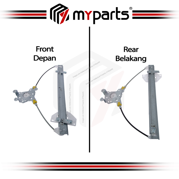 Myparts MitsubishiLancer  Evolution IV V VI | (No Motor) FRONT Electric Power Window Gear Regulator Door | Set LH Left Hand + RH Right Hand