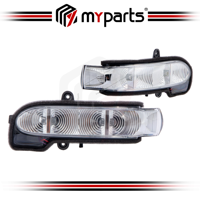 Myparts Mercedes Benz C Class W203 Facelift 2004~2007 Side Door Mirror LED Signal Lamp Indicator Turn | Pair LH LHS Left Hand + RH RHS Right Hand