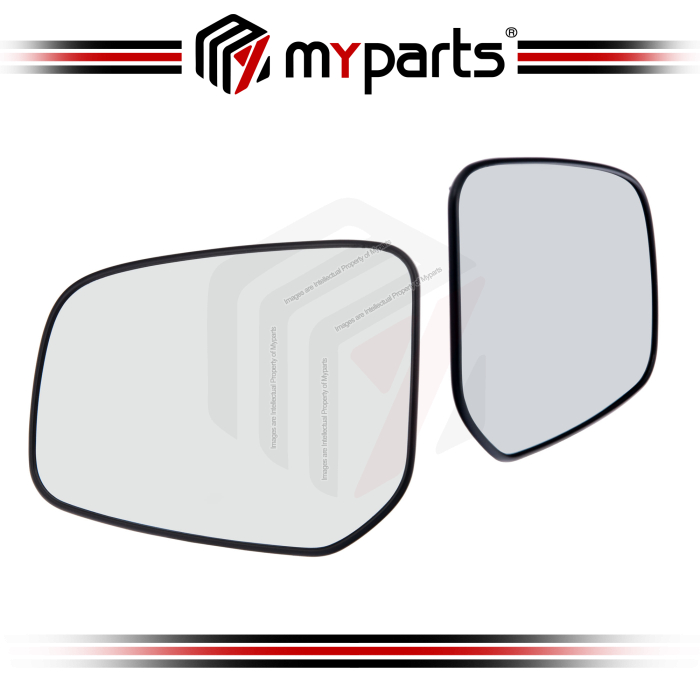 TYC Mitsubishi Mirage A00 A03A 2012~2015 Side Door Mirror Glass Lens (Convex) | Pair LH Left (Passenger) + RH Right (Driver)
