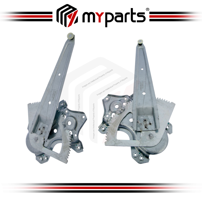Myparts Mitsubishi Triton 2006 ~ 2015 (No Motor) REAR Power Window Gear Regulator | Pair LH Left Hand (Passenger) + RH Right Hand (Driver)