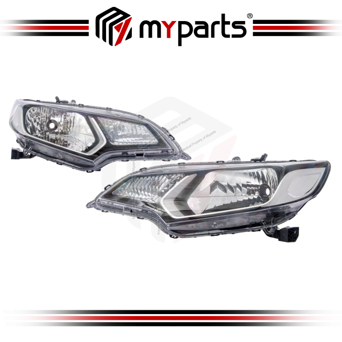 TYC Taiwan Honda Jazz GK T5A Pre-Facelift 2014~2017 (Manual Adjust) Head Lamp Headlamp Head Light | Set LH Left Hand Side + RH Right Hand Side
