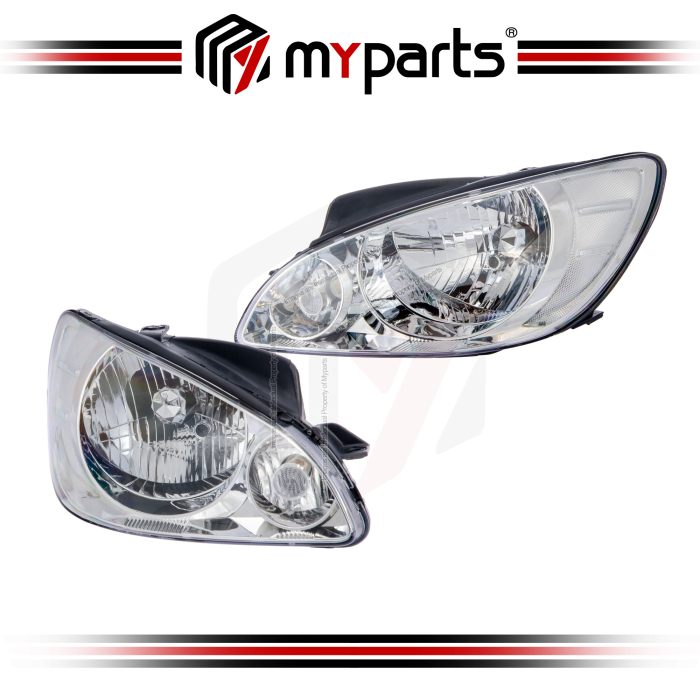 TYC Fits Hyundai GETZ Facelift 2005-2009 Head Lamp Headlamp Headlight Head Light Front | Pair LH Left (Passenger) + RH Right (Driver)