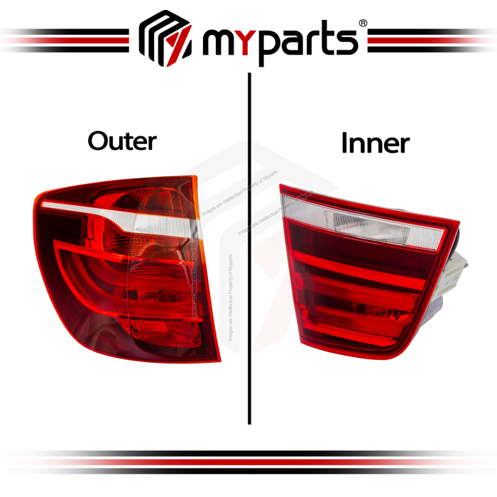 TYC BMW X3 F25 2010~2017 (With LED) Outer Body Taillamp Tail Lamp Taillight Tail Light Rear | Pair LH Left (Passenger) + RH Right (Driver )