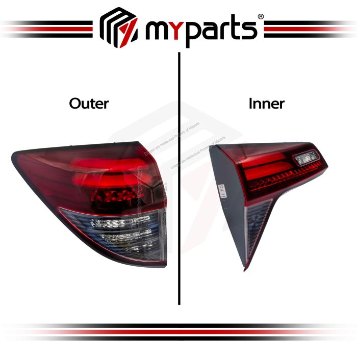 TYC Honda HRV HR-V Facelift 2019~2022 T7A RS Spec Outer Taillamp Tail Lamp Light Tailgate Light Rear | Pair LH Left Hand + RH Right Hand