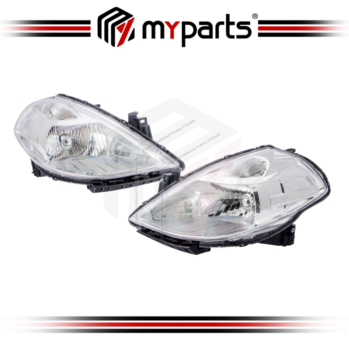 TYC Nissan Latio C11 Facelift 2011~2015 | (Halogen) Headlamp Head Lamp Headlight Head Light Front | Set LH Left Hand Side + RH Right Hand Side