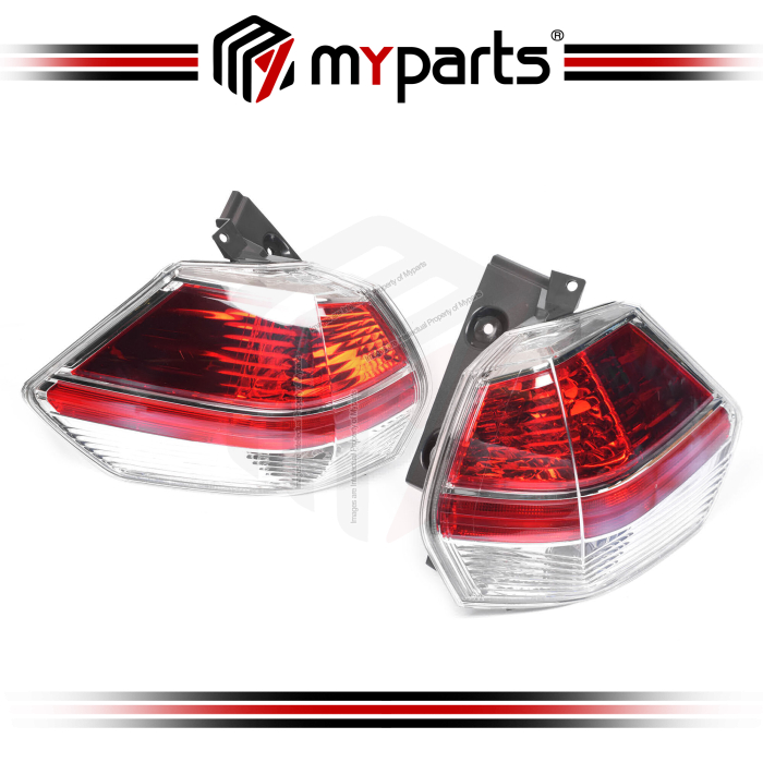 TYC Fits Nissan XTrail X-Trail T32 2014-2017 SUV | Taillight Tail Light Taillamp Tail Lamp Rear Lamp | Pair LH Left Hand + RH Right Hand