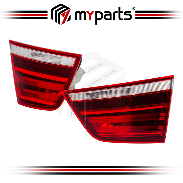 TYC Fits BMW X3 F25 2010~2017 (With LED) Inner Taillamp Tail Lamp Taillight Tail Light Rear | Pair LH Left Hand Side + RH Right Hand Side