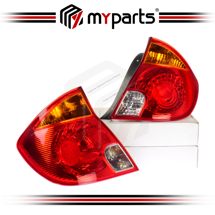 Myparts Fits Hyundai Accent LC 2003-2006 Hatch Taillamp Tail lamp Tail Light Rear Lamp | Pair LH Left Hand (Passenger) + RH Right Hand (Driver)