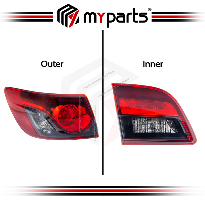 TYC Fits Mazda CX9 CX-9 SUV TB 2012-2016 | Taillight Tail Light Rear Lamp | Pair LH Left Hand (Passenger) + RH RHS Right Hand (Driver)