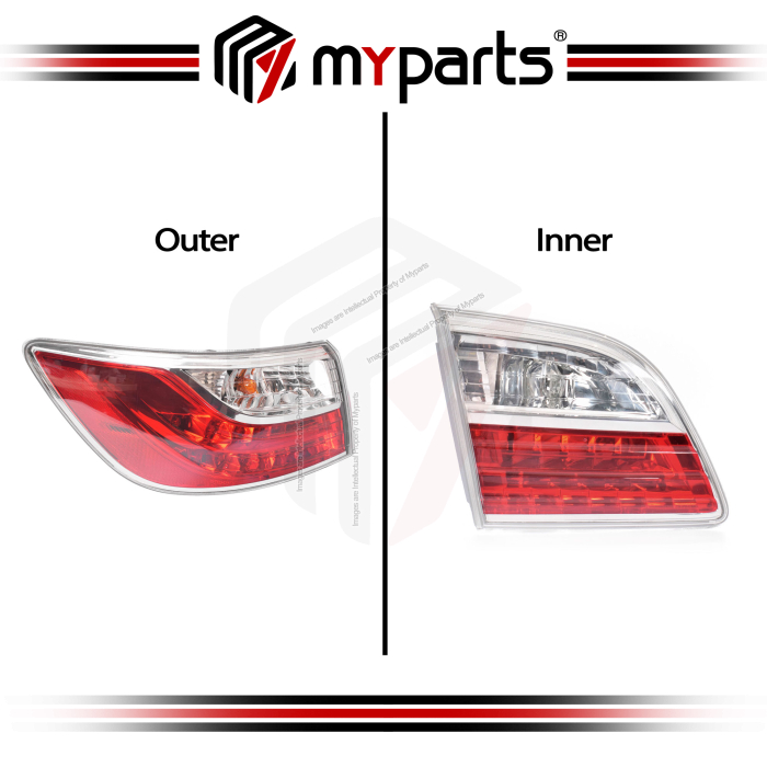 TYC Fits Mazda CX9 CX-9 TB Series 3 & 4 2009~2012 Suv | Taillight Tail Light Rear Lamp Assembly With LEDs | Pair LH LHS Left Hand + RH RHS Right Hand