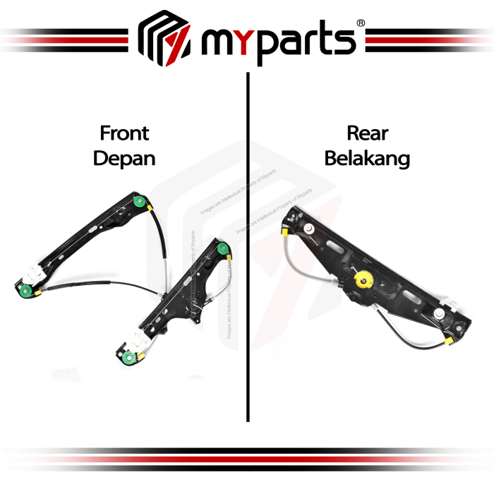 Myparts Fits BMW X1 E84 2010~2015 | FRONT Electric Power Door Window Regulator (Without Motor) | Pair LH LHS Left Hand + RH RHS Right Hand