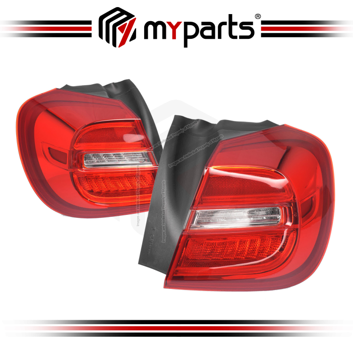 TYC Fits Mercedes Benz GLA Class W156 2014-2017 SUV | Taillight Tail Light Rear Lamp (LED) | Pair LH Left Hand (Passenger) + RH Right Hand (Driver)