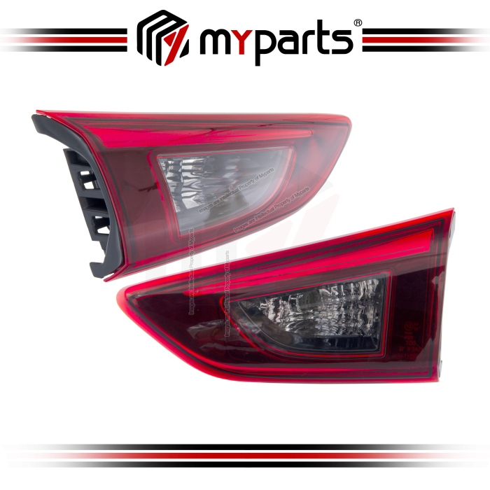 TYC Fits Mazda CX-3 CX3 suv DK 2015-On | Inner Taillight Tail Light Tailgate Rear Lamp (With LED Type) | Pair LH Left (Passenger) + RH Right (Driver)