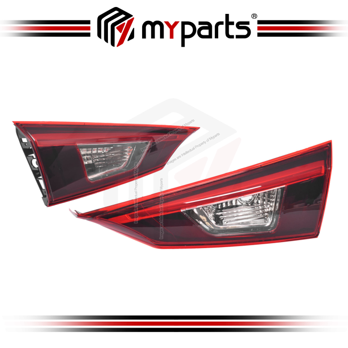 Myparts Fits Mazda 3 Skyactiv BM BN 2013-2019 4Door Sedan | Inner Taillight Boot Lid Tail light Rear Lamp LED Type | RH RHS Right Hand (Driver Side)