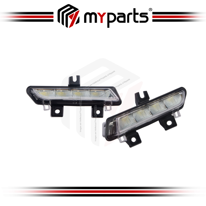TYC Renault Captur J87 Pre-Facelift 2013~2017 LED Daytime Running Light DRL Front Lamp | Set LH Left Hand Side + RH Right Hand Side