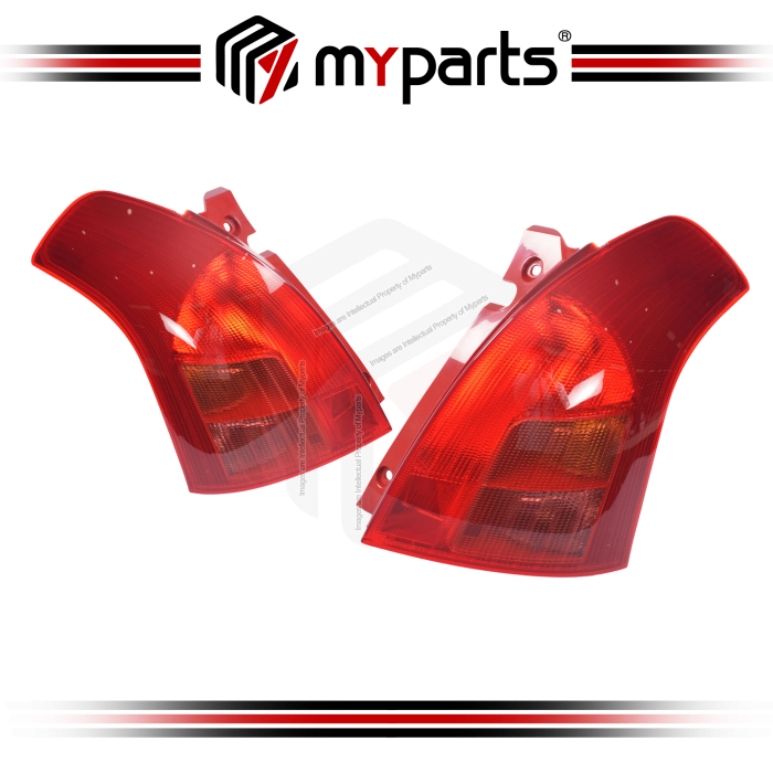 TYC Suzuki Swift Hatch RS413 RS415 2004-2007 | Taillight Tail Light Rear Lamp | Pair of LH Left Hand (Passenger) + RH Right Hand (Driver)
