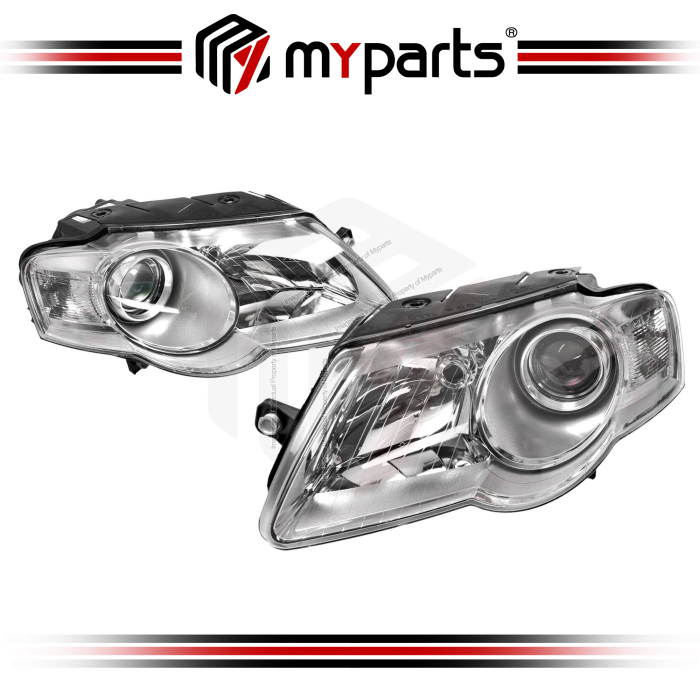 TYC Fits VolksWagen VW Passat B6 / 3C 2005-2010 | Headlight Head Light Front Lamp (Halogen Type) | Pair LH LHS Left + RH RHS Right
