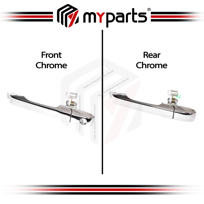 Myparts Fits Honda CRV CR-V RD S9A 2001-2006 | FRONT Outer Door Handle (Chrome) | Pair of LH Left Hand (Passenger) + RH Right Hand (Driver)