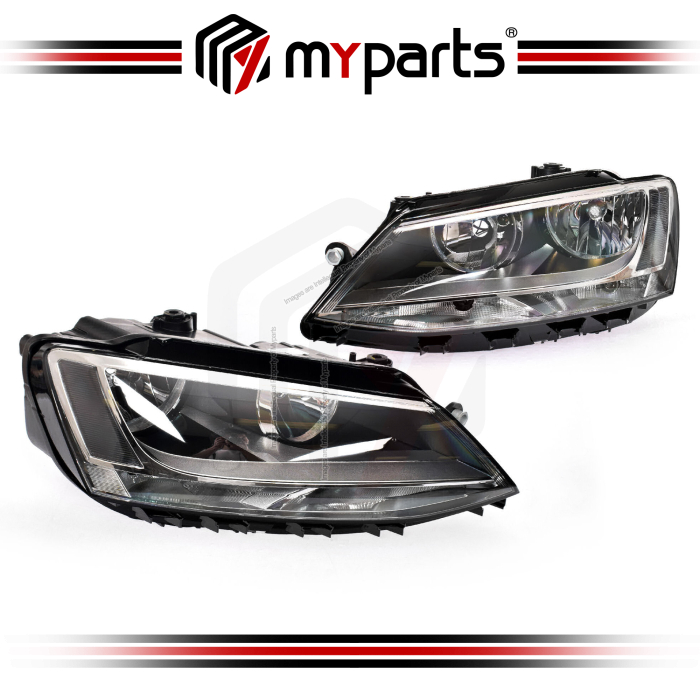TYC Fits Volkswagen VW Jetta 1B Series 2011~2014 | Headlight Head Light Front Lamp (Non Xenon) | Pair LH LHS Left + RH RHS Right