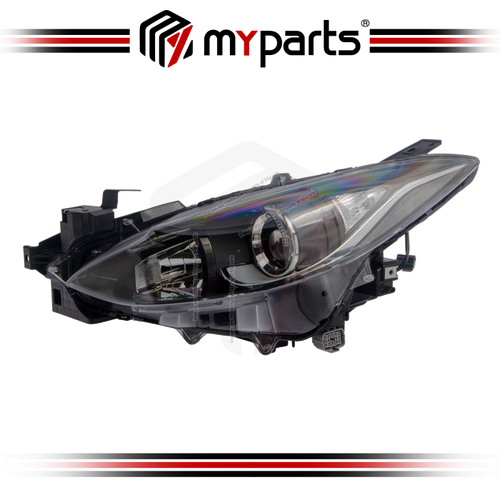 TYC Fits With Mazda 3 BM 2013-2016 Sedan & Hatch | Headlight Head Light Front Lamp (Halogen Electric Adjuster Type)| LH LHS Left Hand (Passenger Side)