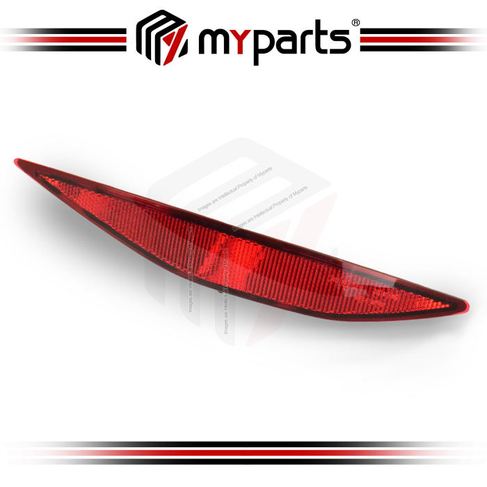 TYC Fits Volkswagen VW Golf MK7 2013~2017 5 Door Hatch Standard / GTI | Rear Bumper Bar Reflex Reflector (Fresh Red Lens) | RH Right Hand