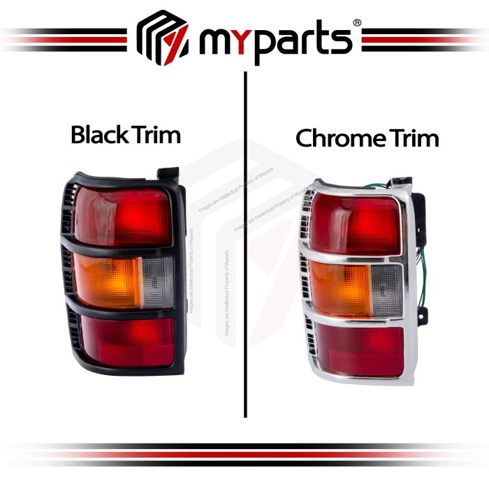 TYC Fits Mitsubishi Pajero NH NJ NK 1991-1997 (Black Trim) Tail Lamp Taillamp Rear Tail Light Taillight | Hand ( Side)