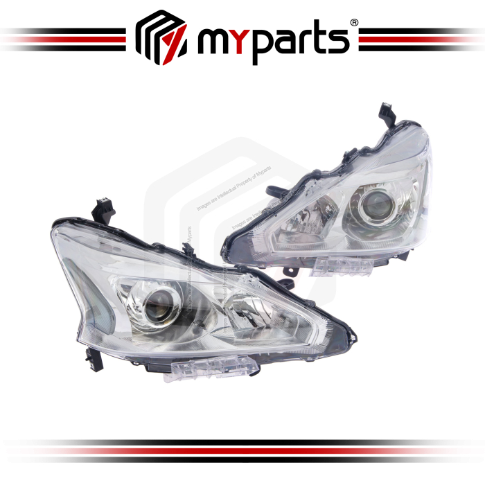 Myparts Nissan Teana L33 Series 2014~2018 | (HID) Headlamp Head Lamp Headlight Head Light Front | Set LH Left Hand Side + RH Right Hand Side