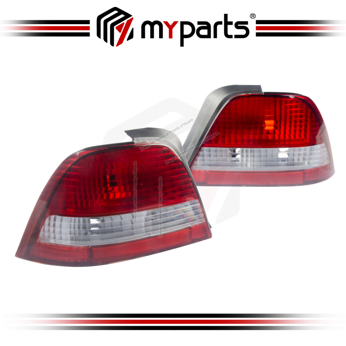 TYC Fits Honda City SX8 Sedan 1999~2002 | Taillight Tail Light Rear Lamp SX8 | Pair of LH Left Hand (Passenger) + RH Right Hand (Driver)