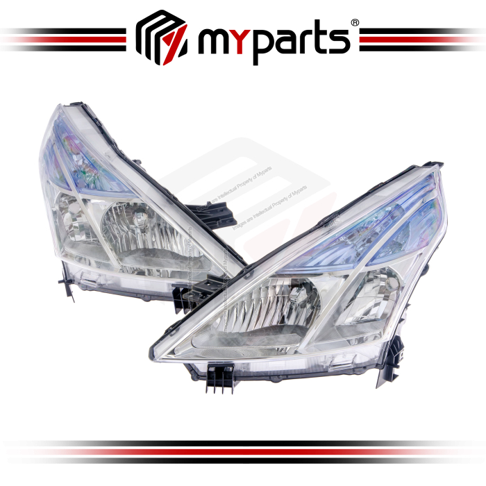 Myparts Fits Nissan Teana J32 Series 2009~2013 (Halogen Spec) Headlight Head Light Front HeadLamp Head Lamp | Set LH Left Hand + RH Right Hand
