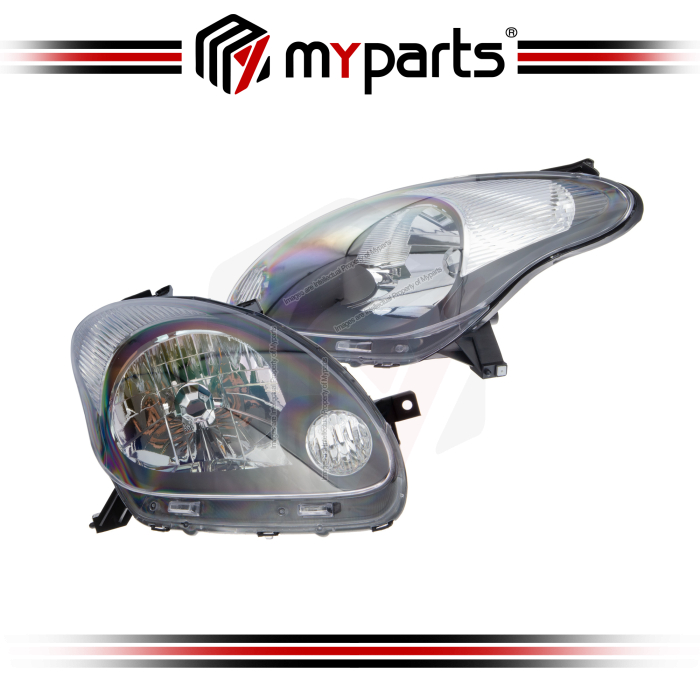 TYC Perodua Myvi M300 2005~2011 | Headlight Head Light Headlamp Head Lamp Front (Black Reflector) | Pair LH LHS Left Hand + RH RHS Right Hand