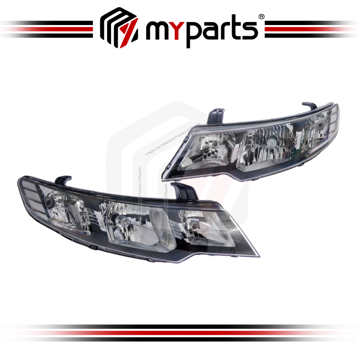TYC Taiwan Fits Kia Forte Sedan 2009~2013 | Headlamp Head Lamp Headlight Head Light Front | Set LH Left Hand Side + RH Right Hand Side
