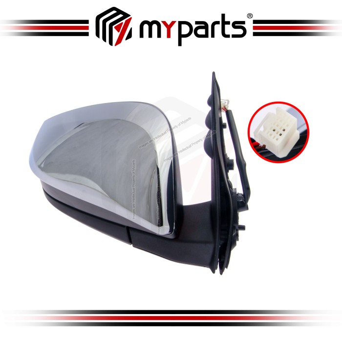 TYC Toyota Hilux Vigo KUN125/126 2015~On (Chrome) Electric Power Side Door Mirror Rear View | RH Right Hand (Driver Side)