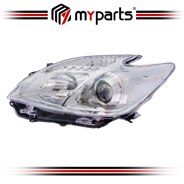 TYC Fits Toyota Prius ZVW30 2009~2015 (1 Projector, Halogen, Chrome) Headlamp Head Lamp Head Light | LH Left Hand (Passenger Side)