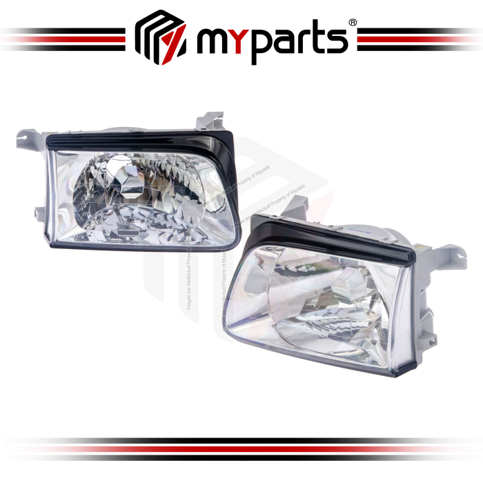TYC Taiwan Fits Isuzu Rodeo Invader TFR 2001-2002 Crystal Headlamp Head lamp Head Light Headlight Front | Set LH Left Hand Side + RH Right Hand Side