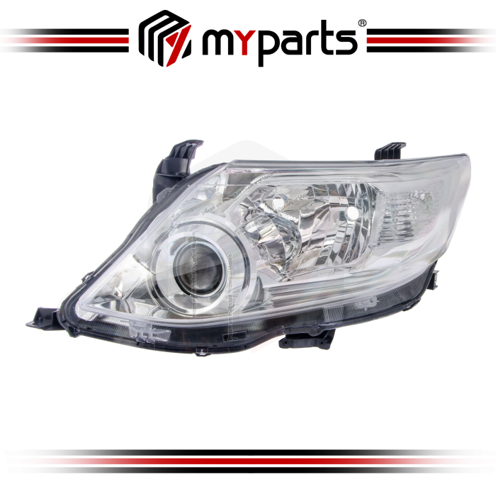 Myparts Fits Toyota Fortuner KUN50/60 TGN51/61 2011~2014 Head Lamp Head Light Front (Black) Headlamp Headlight | LH Left Hand (Passenger Side)