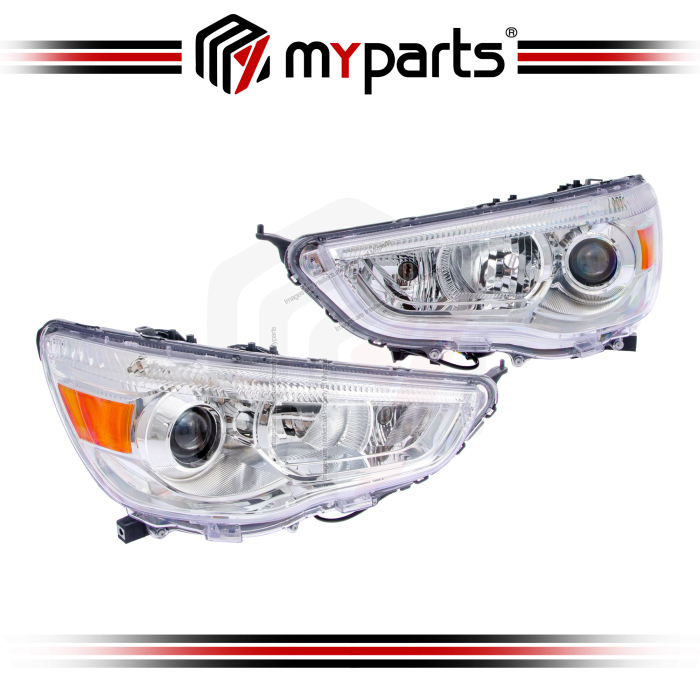 TYC Taiwan Mitsubishi ASX 2010~2019 | Headlamp Head Lamp Front Headlight Head Light | Set LH Left Hand Side + RH Right Hand Side