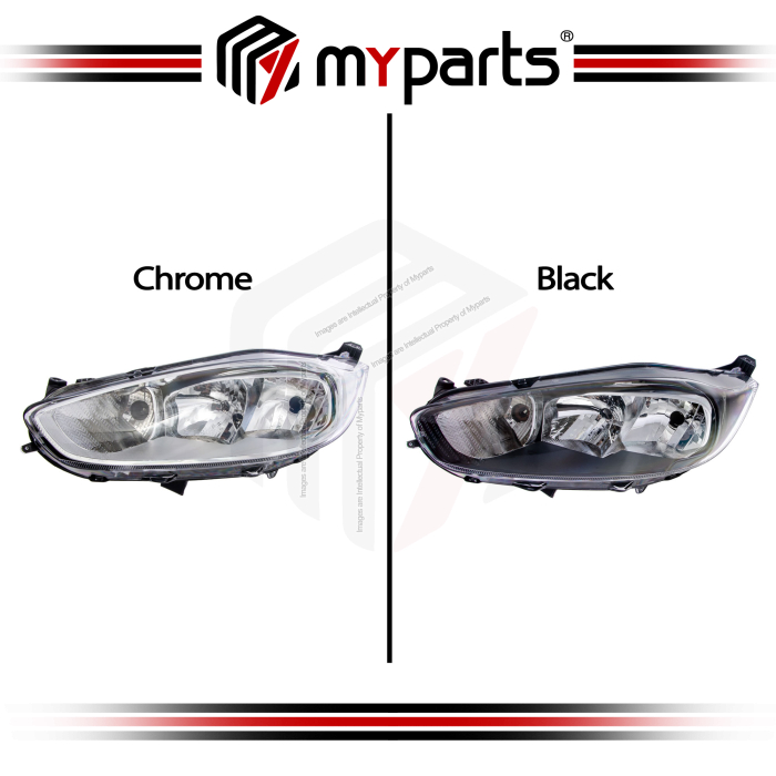 TYC Taiwan Ford Fiesta 2013~2016 (Chrome) Headlamp Head Lamp Headlight Head Light Front | Set LH Left Hand Side + RH Righ Hand Side
