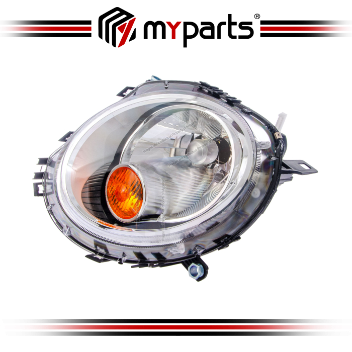 TYC Fits Mini Cooper R56 R57 Series 2007~2010 (Amber Halogen) Headlamp Head Lamp Front Headlight Head Light | LH Left Hand (Passenger Side)
