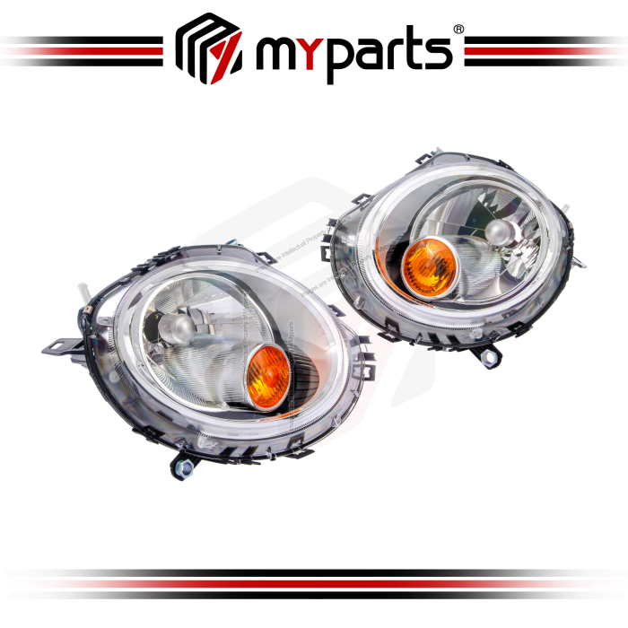 Head Light 2007-2010 (Halogen Amber Signal) (Set LH+RH)