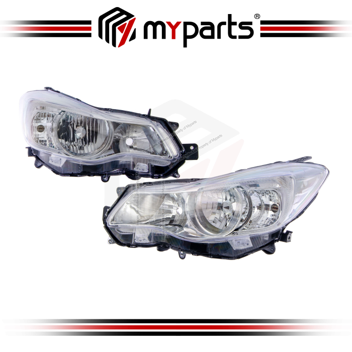 TYC Fits Subaru XV 2012~2015 Headlamp Head Lamp Front Headlight Head Light | Set LH Left Hand Side + RH Right Hand Side