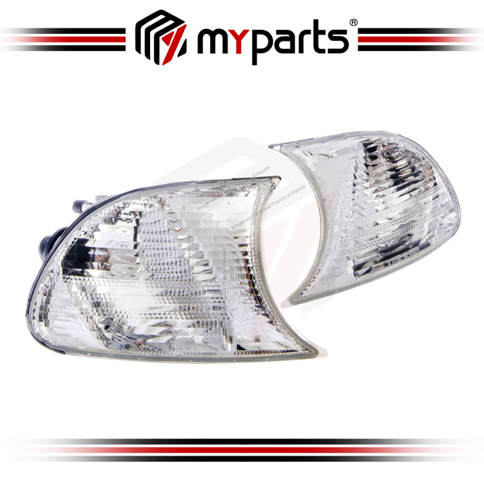 TYC Taiwan BMW 3 Series E46 2 Door Coupe 1998~2001 | (White) Corner Signal Indicator Lamp Light Angle | Set LH Left Hand Side + RH R Hand Side
