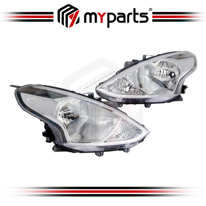 TYC Taiwan Nissan Almera N17 2rd 3rd 2014~2019 Head Lamp Head Light Front HeadLamp Headlight | Set LH Left Hand Side + RH Right Hand Side
