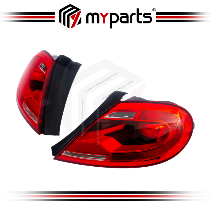 TYC Taiwan Fits VW Volkswagen Beetle 1L Series 2010~2019 Taillamp Tail lamp Rear Taillight Tail Light | Set LH Left Hand Side + RH Right Hand Side